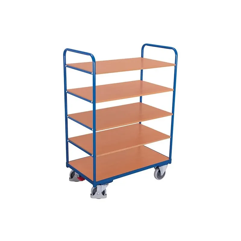 Begrenztes Angebot Etagenwagen 5 Böden, Servierwagen hoch, Werkstattwagen blau